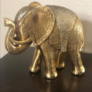 Gold color elephant statue